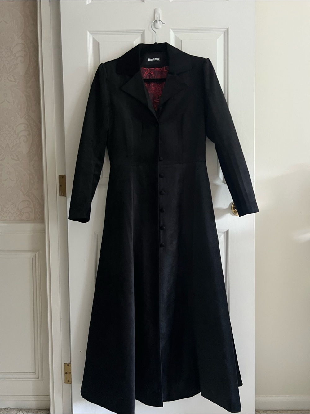 Blackmilk Black Cursed Bats Velvet Trench Coat - Picture 2 of 8